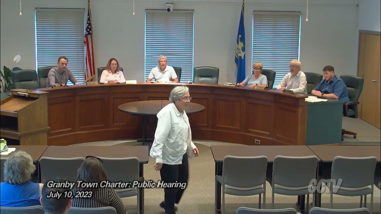Granby Charter Revision Public Hearing 071023 YouTube