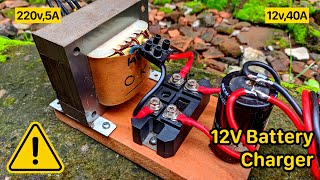 : How to make a 12volt battery charger using ups transformer