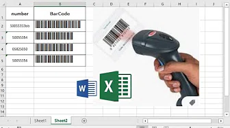 إنشاء باركود على الاكسل يقبله جهاز الباركود باستخدام الخط في دقيقتين| أسرار الإكسل