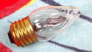 Old Candle Glo F10 Neon Flicker Flame Fire Light Bulb
