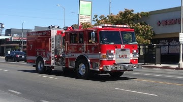 LAFD Engine 7 Responding