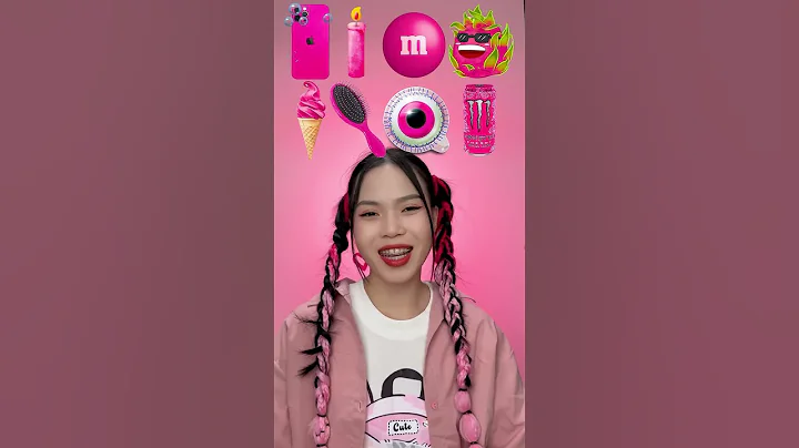 Random Pink Food ASMR Mukbang #3 🌸🦑💋 #shorts #mukbang #asmr #eating