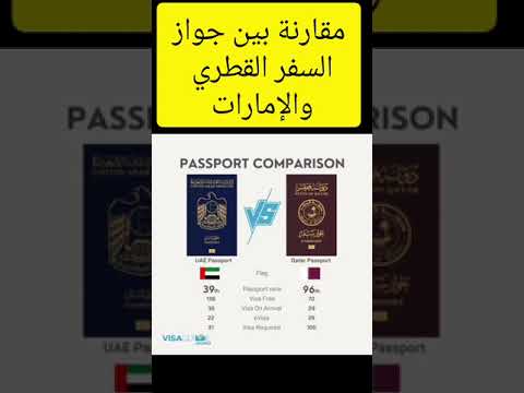مقارنة بين قوة جواز السفر الاماراتي والقطري قطر الامارات