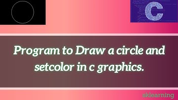 Program to Draw a circle and setcolor  in c graphics.