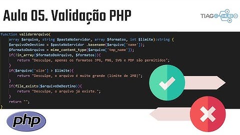 Aula 05. Validação de Arquivos: Função Personalizada em PHP