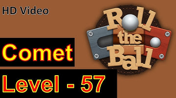 How to Play Roll the Ball Slide Puzzle Comet Level 57 with 3 Stars Walkthrough