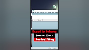Easy and Fastest Way to Import Data in Eviews from MS Excel