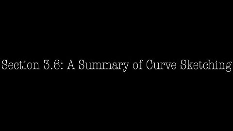 Section 3.6: A Summary of Curve Sketching