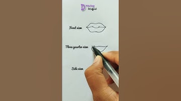 Draw lips Easily from any angle - Front, side & three quarter ll How to draw lips#Art#Drawing