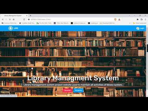 Library management system frontend website design - YouTube