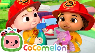 Nina And Jj Drive A Fire Truck Cocomelon Nursery Rhymes For Kids