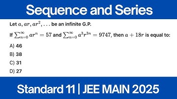 Let a,ar,ar^2, be an infinite G P  If ∑n=0∞ar^n=57 and ∑n=0∞a^3r^3n=9747, then a+18r is equal to ?