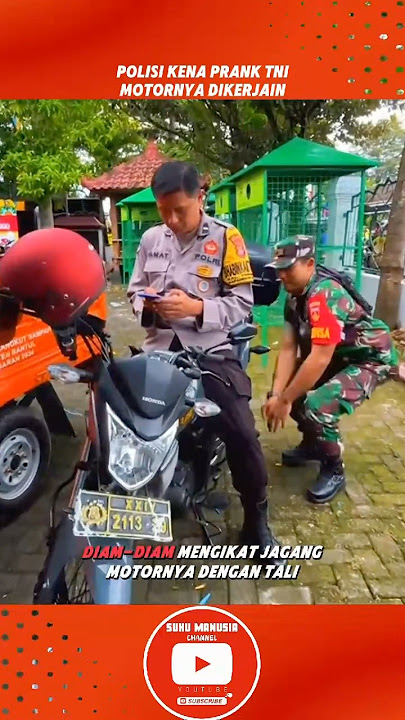 Polisi Kena Prank TNI, Motornya Dikerjain 🤣 #shorts #viralshorts #viral_video #tni #police