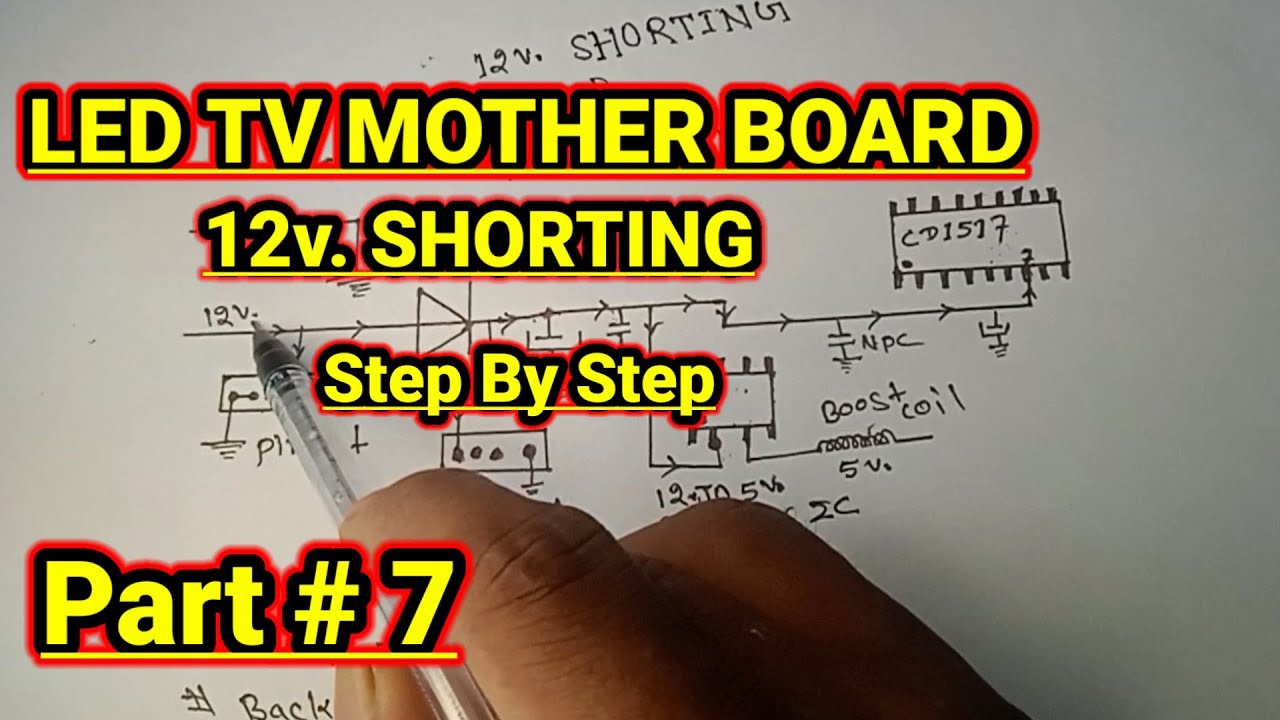 Shorted Led How to Repear 12v. Shorting In Led tv || 12v. shorting Ko Kaise Repear ...