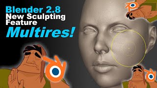 Blender 2.8 New Sculpt Feature - Multires modifier