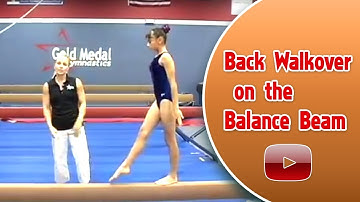 Gymnastics Drills - Back Walkover on the Balance Beam - Coach Amanda Borden