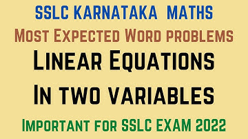 SSLC Board Exam 2022 | Target 75+ | Linear equations-Word Problems | Exp  by Sajid Ali in English