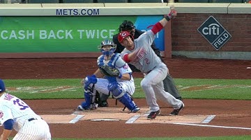 CIN@NYM: Cozart blasts a leadoff home run to left