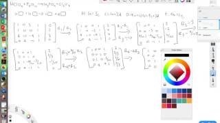 Linear Algebra: Matrices and chemical balance equations