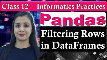 Pandas DataFrame - Filtering Rows in DataFrames | CBSE Class 12 - IP