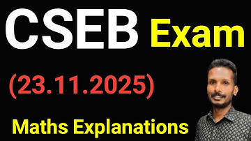 CSEB CLERK EXAM ( 23.11.2025 ) MATHS EXPLANATIONS