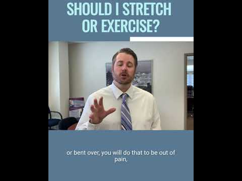 Should I Stretch Or Exercise?