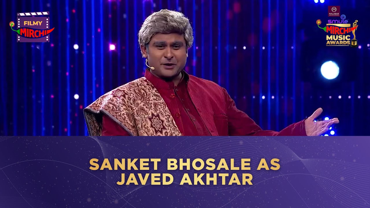 Sanket Bhosale as Javed Akhtar at Smule Mirchi Music Awards 2022