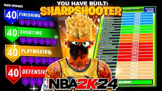 This SHARPSHOOTER BUILD is a 4-WAY DEMIGOD POINT GUARD in NBA 2K24 - BEST GUARD BUILD 2K24