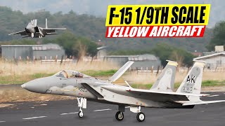 John Weavers Yellow Aircraft 1/9th Scale F-15  Flown by Brent Hecht!