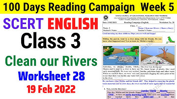Class 3 Worksheet 28 English Week 5 (19/2/22) || Class 3 English Week 5 Activity sheet 28