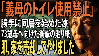 今日から住むね 突然押しかけ、無理やり同居する息子夫婦。私は トイレ使用禁止 を命じられ…即家を売却し、地獄に落としてやりました【シニアライフ】【60代以上の方へ】