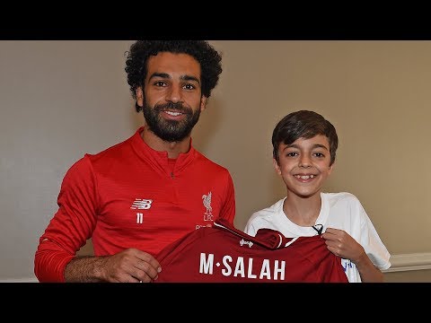 Young fan's dream comes true as Mohamed Salah drops in | Make-A-Wish Foundation
