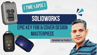 Designing a Key Fob & Custom Cover in SolidWorks | Time-Lapse CAD Design