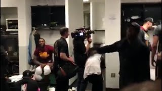 Cavaliers singing Dreams & Nightmares after winning Game 7 against Celtics