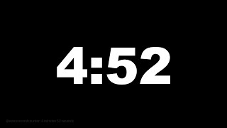 4 minutes 52 seconds [292 secs] clock timer countdown || Alarm Focus