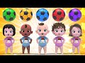 One Little Finger | Color Balls música colorida Learn Sing A Song! Infantil Nursery Rhymes