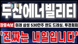 [두산에너빌리티 주가 전망] &quot;6월30일 장중긴급속보. 미래 삼성 530만주 윈도 드레싱. 투경 회피.&quot; 진짜는 내일입니다. #두산에너빌리티 #SMR #체코원전 #팀코리아 #원전주