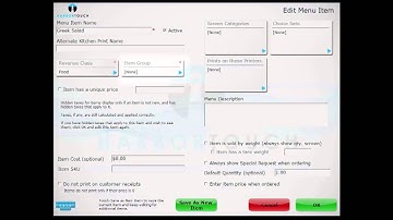 Harbortouch POS How to Add a Menu Item