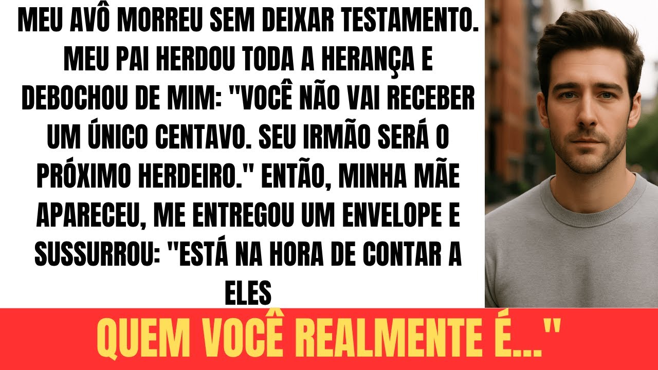 Meu irmão ficou com toda a herança do vovô, mas minha mãe me deu um envelope que muda tudo.