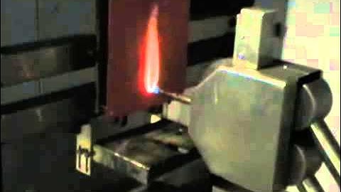 The James Heal Flammability Tester FlexiBurn in Operation