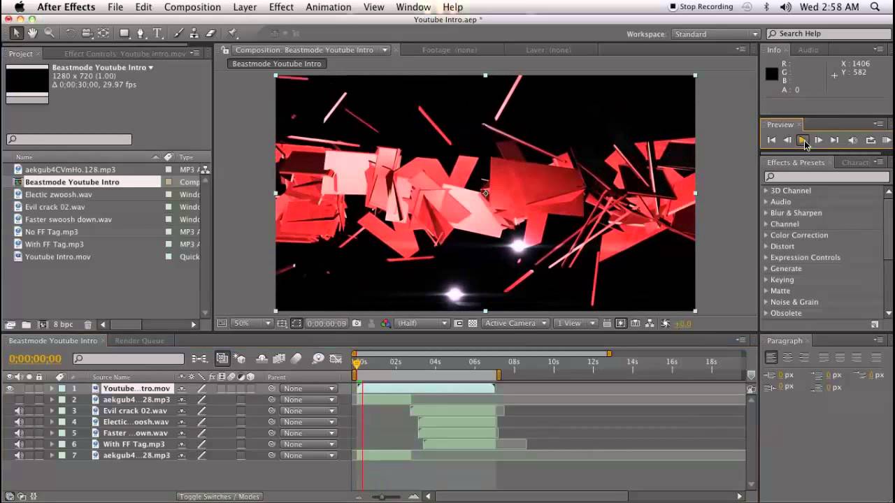 Intro Animation using Cinema 4D with Adobe After Effects and Faster ...