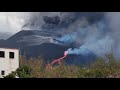 Erupción volcánica en la provincia de Santa Cruz de Tenerife. Isla de La Palma.