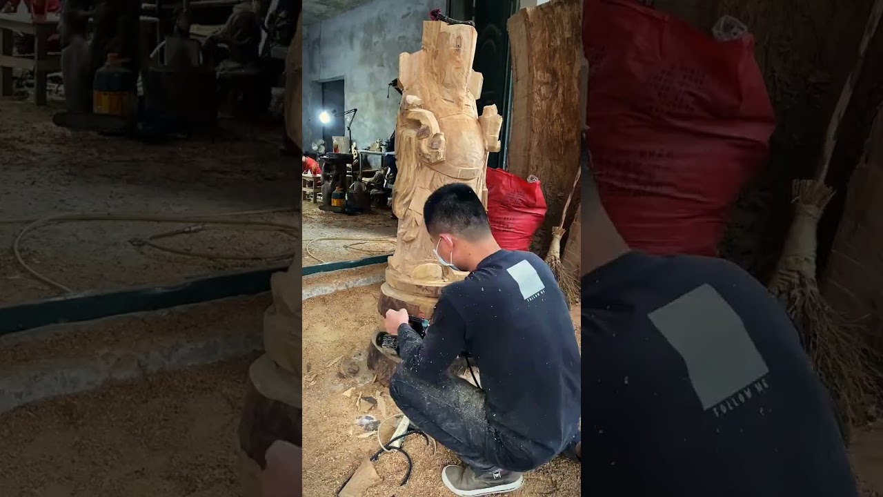 师兄打了三十几年的胚看他雕刻是种享受老了职业病很多且看且珍惜