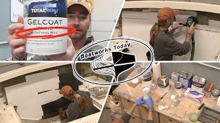 BACK ON THE BERTRAM :-) Transom Prep For Finishing! by BoatworksToday 22,177 views 1 year ago 18 minutes