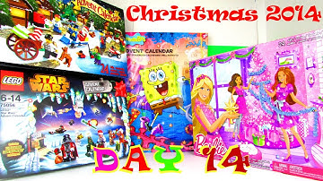 Christmas 2014 Toy Advent Calendar Opening Day 14 With LEGO Star Wars, City, SpongeBob & Barbie