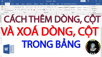 Cách chèn thêm dòng côt và xoá dòng cột trong word
