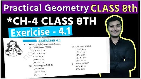Exercise 4.1 Practical Geometry Class 8th Chapter- 4 Maths Class 8 Practical geometry