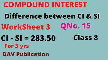 the difference between CI and SI on a certain sum of money at 15%pa for 3yrs is 283.50,find sum