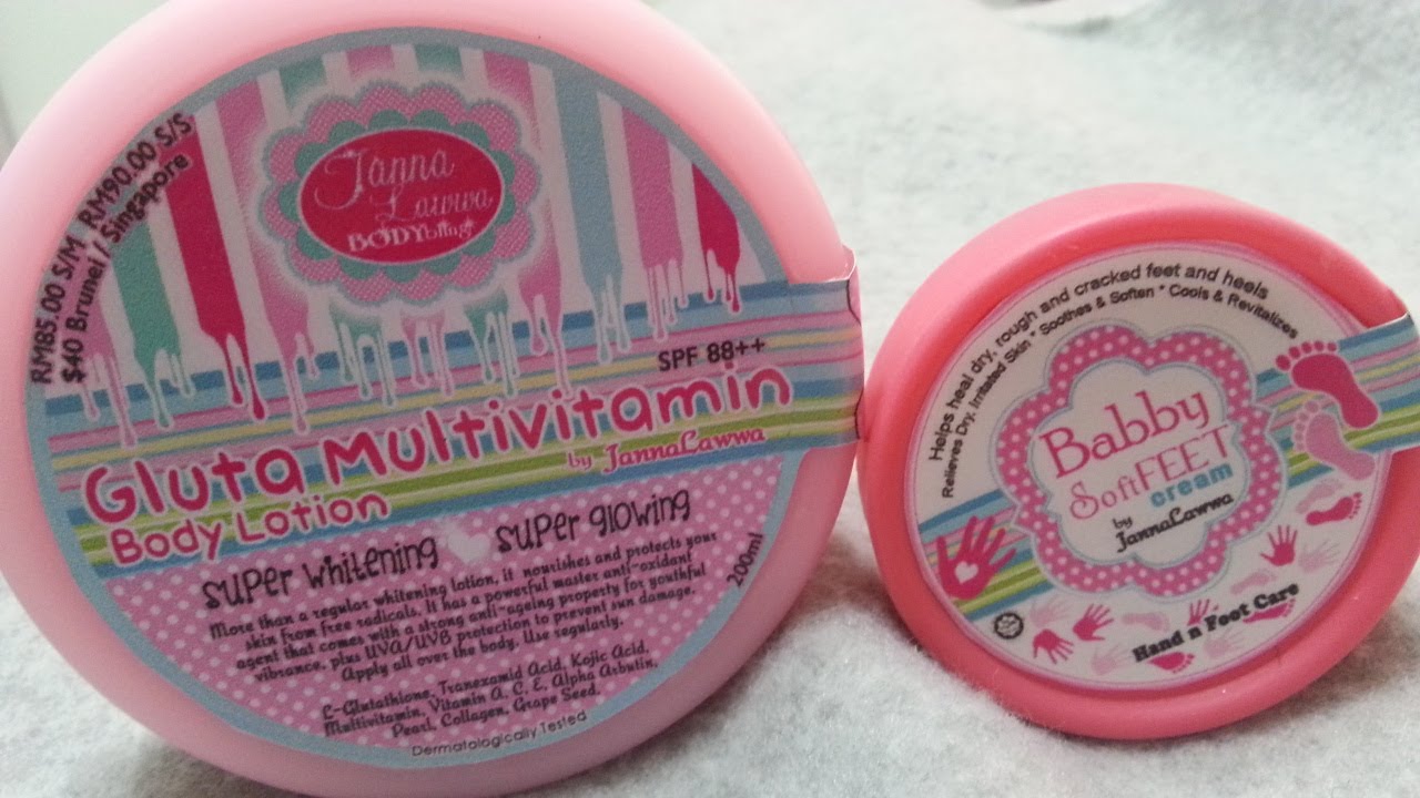 Gluta Multivitamin Body Lotion & Babby Soft Feet Cream by Janna Lawwa