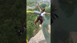 Bungee 🥱🥱🥱Jumping With Rope In Beautiful Place Adventures #Vlog  #Trendingvideo #Shorts